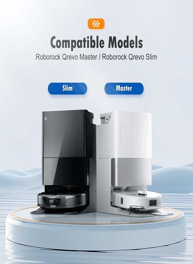 AnDongo 26 Pack Replacement Accessories for Roborock Qrevo Master/Qrevo Slim Robot Vacuum Cleaner, 2 Main Brush 6 Side Brushes 4 HEPA Filters 6 Mop Pads 6 Dust Bags 1 Cleaning Brush 1 Screwdriver - Image 2